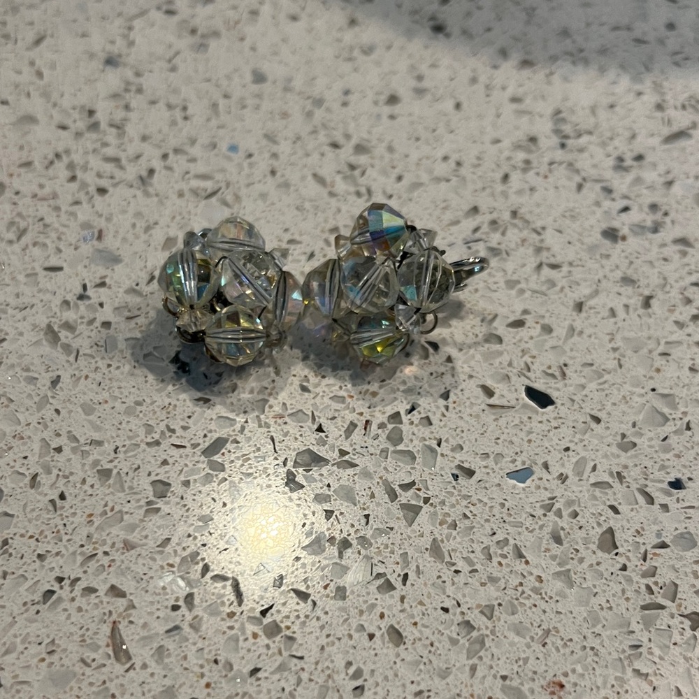 Elegant Silver Crystal Earrings